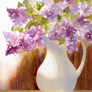 White Pitcher with Lilacs #2