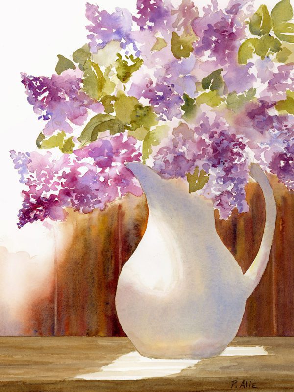 White Pitcher with Lilacs #2