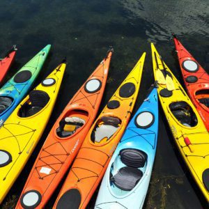 Colorful Kayaks by Sharon Schindler