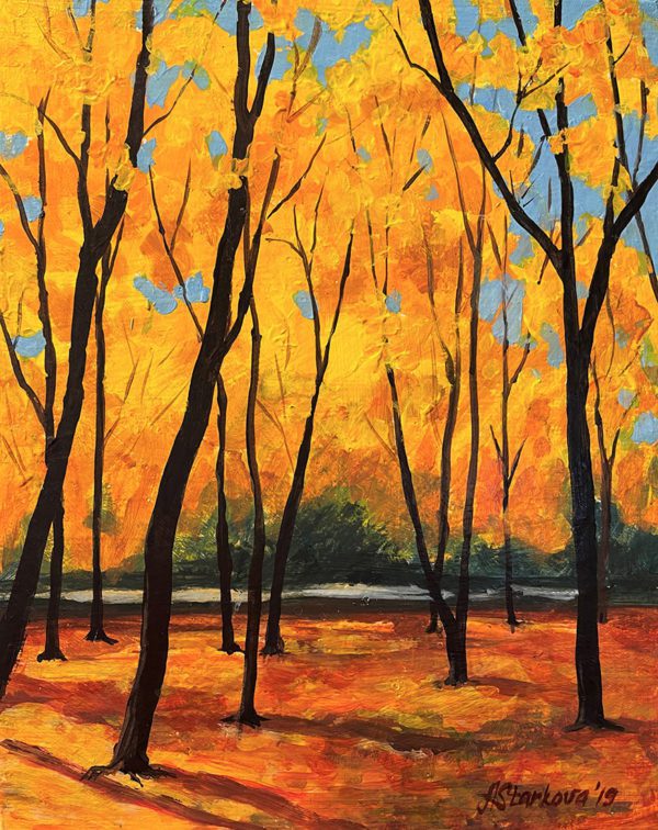 Autumn Glory, 2019, acrylic, 10 x 8 in.