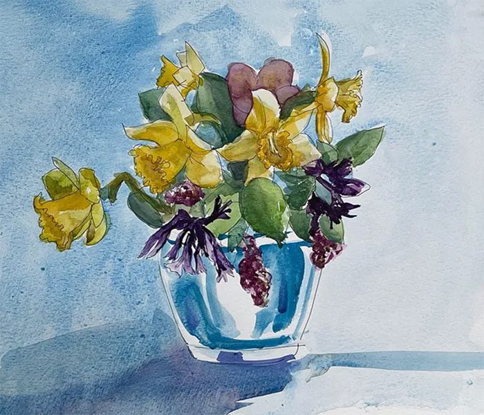 Daffodils watercolor