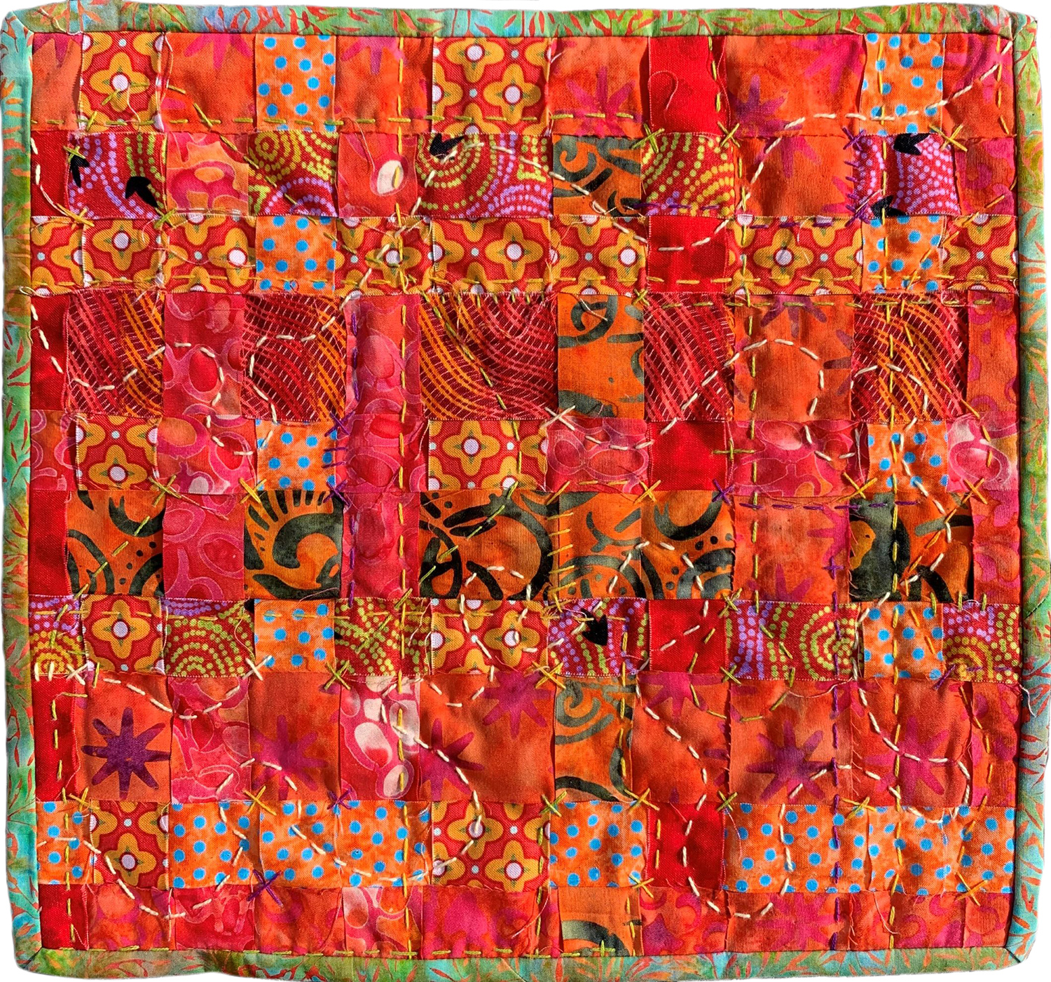 Color Blast quilt by Gillan Wang