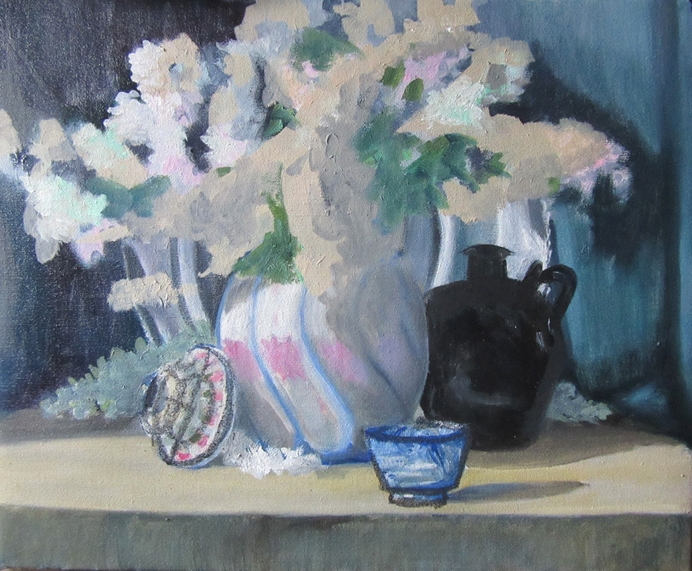 Flowers with tea cup by Gary Younker