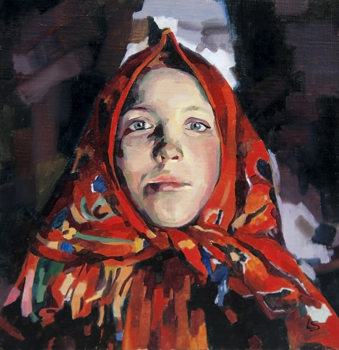 Girl in a Russian Shawl