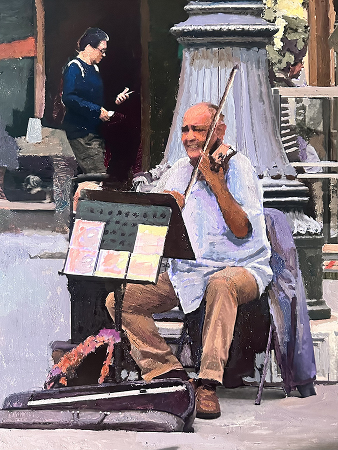 Violin Player In The Square