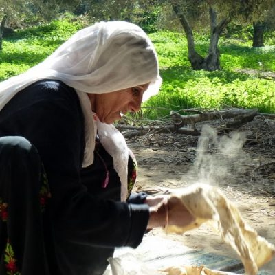 Bedoin Sara making bread